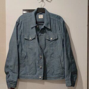 GAP 1969 Vintage Inspired Cropped Chambray Oversized Trucker Jacket | Size Large